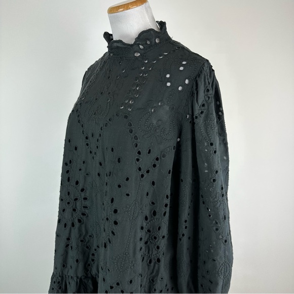 ELOQUII Black Eyelet Mini Dress Size 18 - Picture 8 of 13